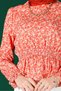 Flowered Blouse with Elasticated Waist and Sleeves 42888 - 4