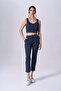 Women's High Waist Slim Comfortable Navy Blue Trousers