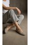 Mink Tweed Fabric Mary Jane Ballerinas Stylish Buckle Comfortable Sole Casual Shoes Byndlck01 - 2