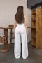 Women's High-Waist Oversized Stretch Fabric Wide-Leg Palazzo Pants - 7