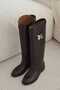 Hermod Women's Accessory Detailed Rider Long Stylish Boots P311-Brown - 2