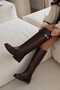 Hermod Women's Accessory Detailed Rider Long Stylish Boots P311-Brown