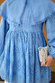 Blue Lace Baby Collar Shirt - 6