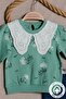 2-Piece Set with Denim Trousers and Lace Collar Detailed Blouse 9-24 Months - 7