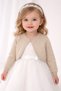Girls' glittery bolero beige knitwear - 2