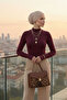 Burgundy Finger-Looped Women's Bodysuit – Stretchy Fabric - 3