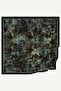 Black Nostalgic Rose Patterned Muslin Scarf - 2