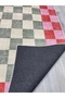 Modern Plaid Carpet with Non-Slip Base - Pink Orange Green Checkered 2296 - 8