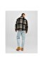Shirt Collar Quilted Dark Brown Men's Coat 12238915 - 6