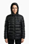 Women's Black Windproof Puffer Winter Coat - 4