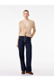 Long-Sleeved Buttoned V-Neck Knitwear Cardigan with Waist Tie Detail - 2