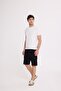 Crew Neck Plain Dark White Unisex T-Shirt Stars - 4