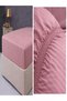 Cotton Satin Dark Powder Hotel Series Double Duvet Cover Set with Elastic Sheets - 5