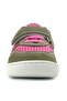 Bob Genuine Leather Khaki Green Pink Barefoot Velcro Elastic Baby Sneaker Shoes - 4