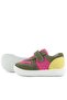 Bob Genuine Leather Khaki Green Pink Barefoot Velcro Elastic Baby Sneaker Shoes - 7