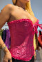 Enissa Embroidered Corset - Neon Pink - 4