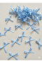 Baby Blue Bow Ornament 6 mm Ribbon 50 Pieces - 7