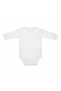 Cotton Crew Neck Baby Bodysuit with Snap Fasteners on the Shoulder and Bottom - 5