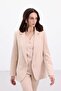 Buttoned Classic Jacket - Beige - 3