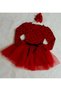 Girl's Red Long Sleeve Polka Dot Birthday Special Day Christmas Gift Evening Dress Casual Princess Dress - 4