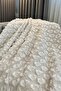 Sofa Cover Cutting Jacquard Beige Geometric Cut - 2