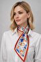 Scarf Tie Red Edged Multicolor