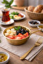 2 Pieces Gold 304 Stainless Steel Mini Pan with Handle Sauce Pan Snack Pan Breakfast Pan - 2