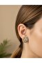 Steel Zircon Stone Bohça Earrings