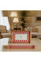 Luxury Bird-Figured Glass Serving Tray with Gold Frame – Special Design Decorative Serving Tray 30*20 - 3