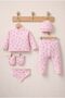 Baby Girl Cotton Newborn 5-Piece Hospital Discharge Set 0-3 Months - 3