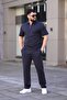 Men's Polo Collar (t-shirt + pants) comfortable fit top and bottom set