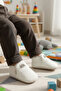 Corduroy Ecru Knitwear, Plush Lined, Non-Slip Sole, Elastic Baby Booties, Home Boots, Slippers - 2