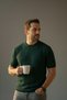 Crew Neck Knitwear Knitted Men's T-Shirt Plain Striped 4 Pieces Black Gray Beige Green Short Sleeve - 5