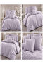 Ranforce 100% Cotton Solid Color Light Gray Double Duvet Cover Set with Elastic Sheet and 4 Pillows - 3