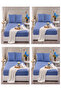 Ranforce 100% Cotton Indigo Elastic Sheet Set with Pillowcases - 2