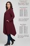 Plus Size Spring and Summer High Quality Mother's Seasonal Asymmetrical Burgundy Women's Cardigan - 3