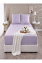 Ranforce 100% Cotton Light Gray Elastic Sheet Set with Pillowcases