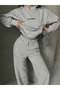 Mr. Winston Hooded Sweat Set Gray Melange - Gray - 3