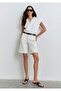 Melinda Real Blue Off-White Jean Shorts 1410144-89746