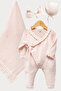 GRACE 5-Piece Baby Girl Hospital Discharge Set - Premium Cotton Knit Newborn Set - Gift Ready - 2