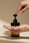 Amber Color 2-Piece Glass Soap Dish Set – with Black Metal Stand | Hand and Dish Soap Set | 250 ml - 5