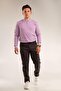 Lilac Long Sleeve Young Boy High School School Lakos Polo Collar T-shirt - 4