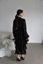 Buttoned, Embroidered, Belted, Layered, Premium Design Dress with Elastic Waist Detail - 3