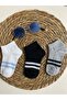 Boys' Circle Patterned Ankle Socks 6 Pairs College Socks - 4