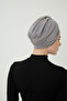 Gray Ready-Made Turban Hijab Evening Dress with Crystal Tulle Lining Bone Fdn2016-212 - 4