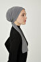 Tie-On Dark Gray Ready-Made Turban Hijab Cap Suitable for Medical Use - 2