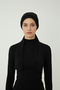 Tie-On Black Ready-To-Wear Turban Hijab Cap Suitable for Medical Use - 7