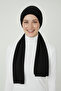 Corded Fabric Combed Cotton Binding Black Ready-To-Wear Turban Hijab Cap Suitable for Medical Use - 2