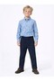Boy's Suit with Blue Shirt and Navy Gabardine Trousers - 4