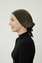 Luxury Nova Black-Gold Ready-To-Wear Turban Hijab with Chiffon Detail on the Back, Suitable for Medical Use - 4